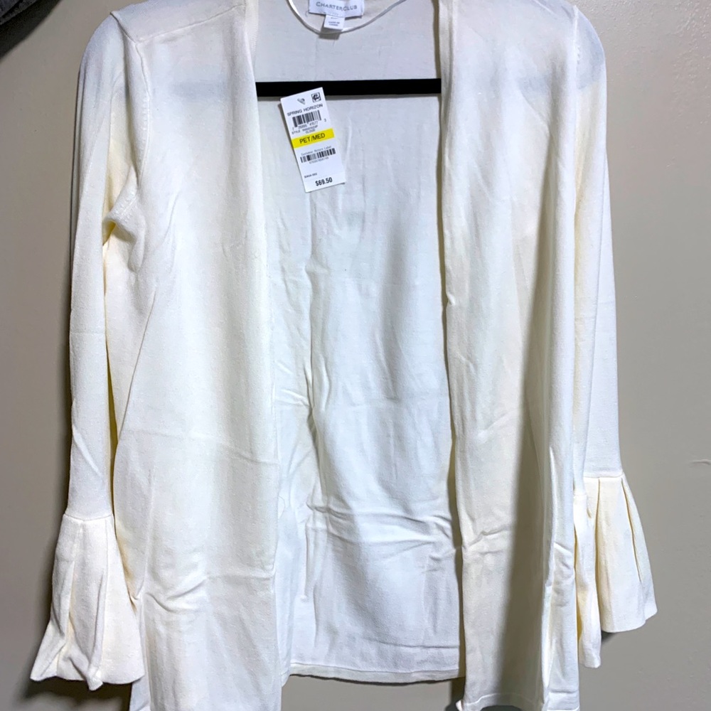 White open cardigan